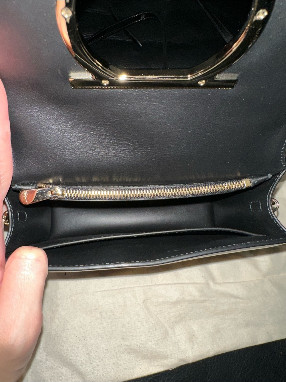 Salvatore Ferragamo Black Patent Vara Gancini Crossbody Bag - Picture 12 of 13